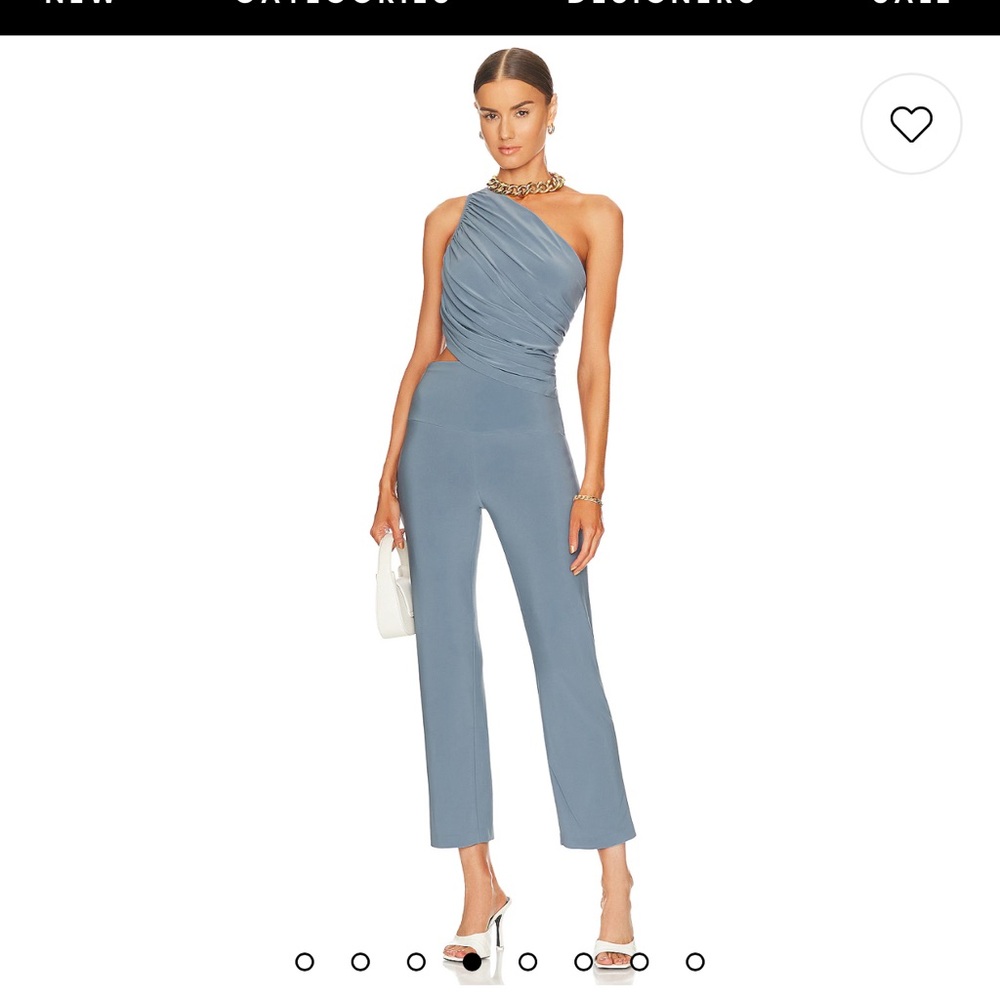 NORMA KAMALI PENCIL PANT SOFT BLUE XS NEW WITH TAGS